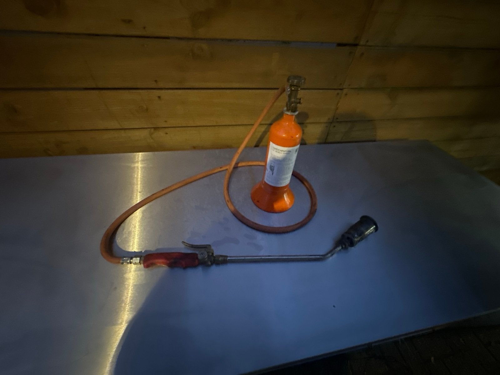 Dakbrander inclusief gasfles, Ophalen, Gebruikt