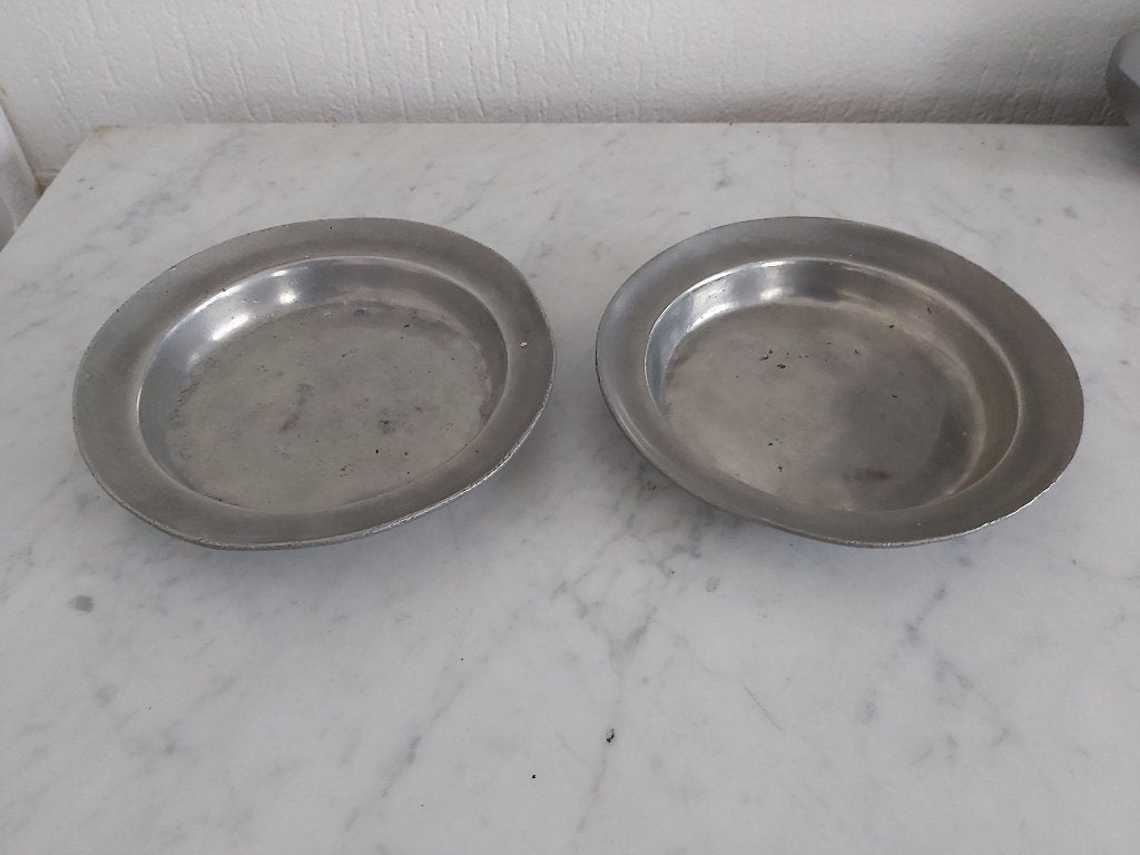 2 stuks tinnen schaaltjes, Ophalen