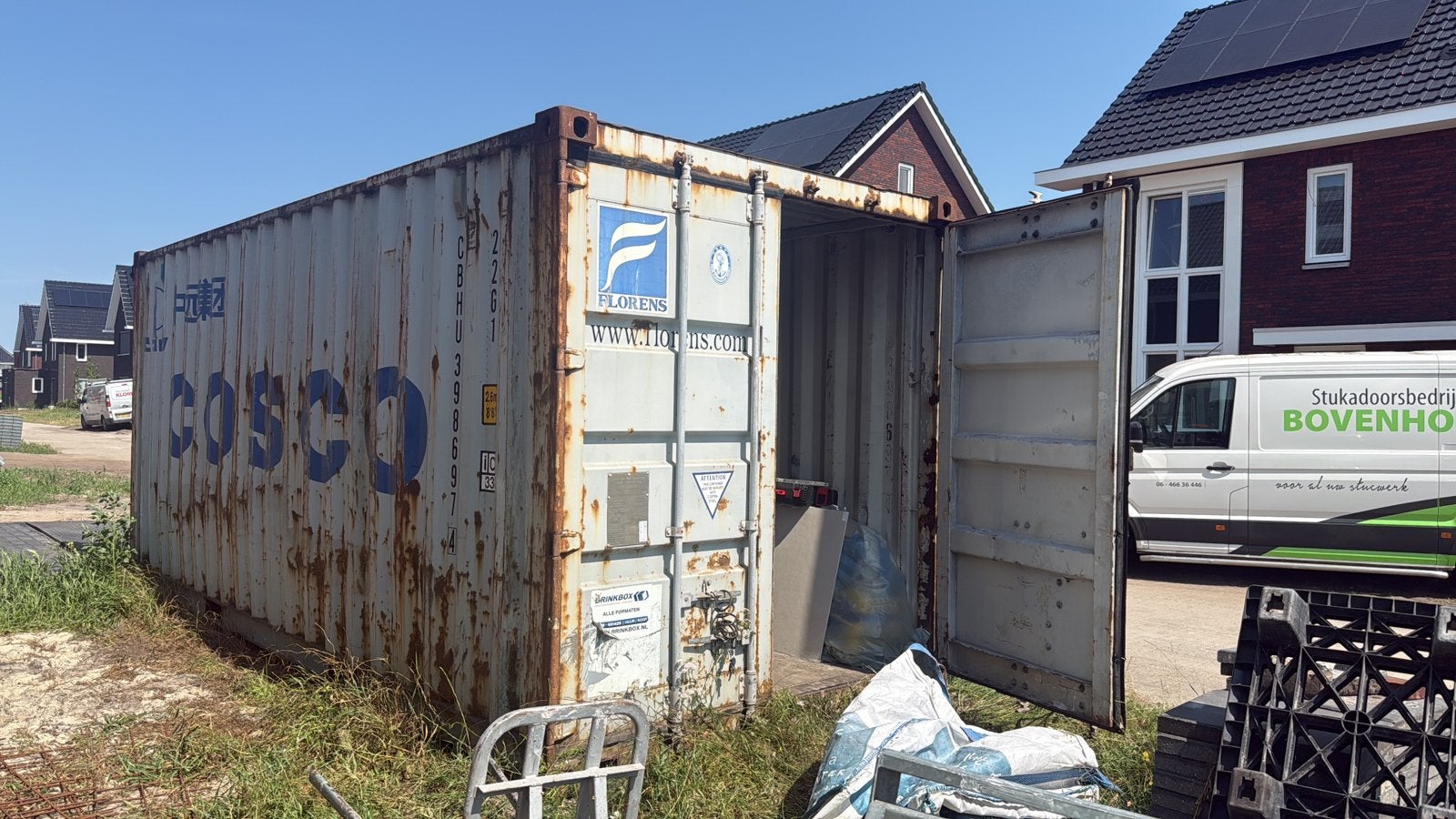 Gebruikte nette zeecontainer 20 ft, Tuin en Terras, Tuinhuizen, Ophalen, Zo goed als nieuw, Schuur
