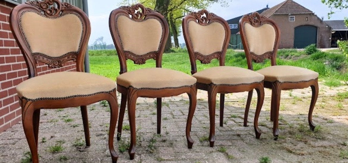 Set van 4 Barok eetkamerstoelen MAGAZIJN OPRUIMIMG, Ophalen