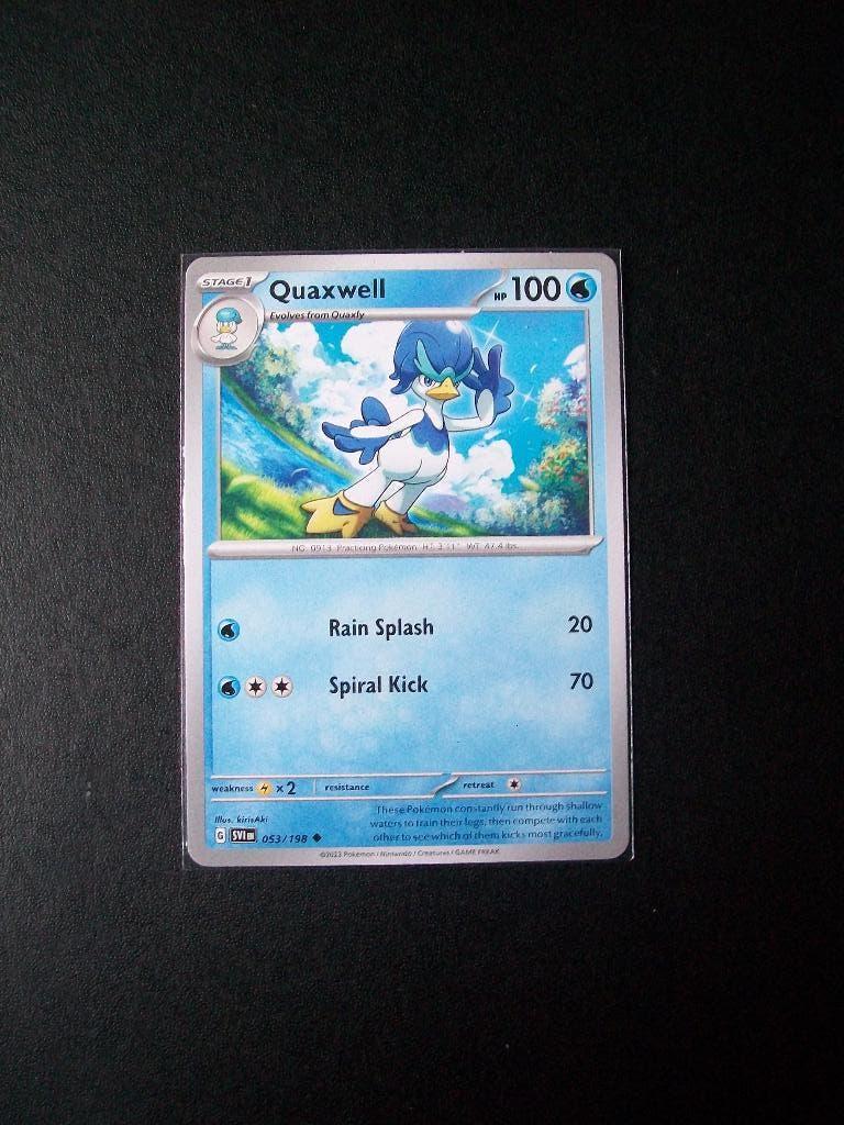 1675. Nieuwe Pokemon Kaart QUAXWELL HP 100 (053/198), Verzenden, Nieuw, Losse kaart