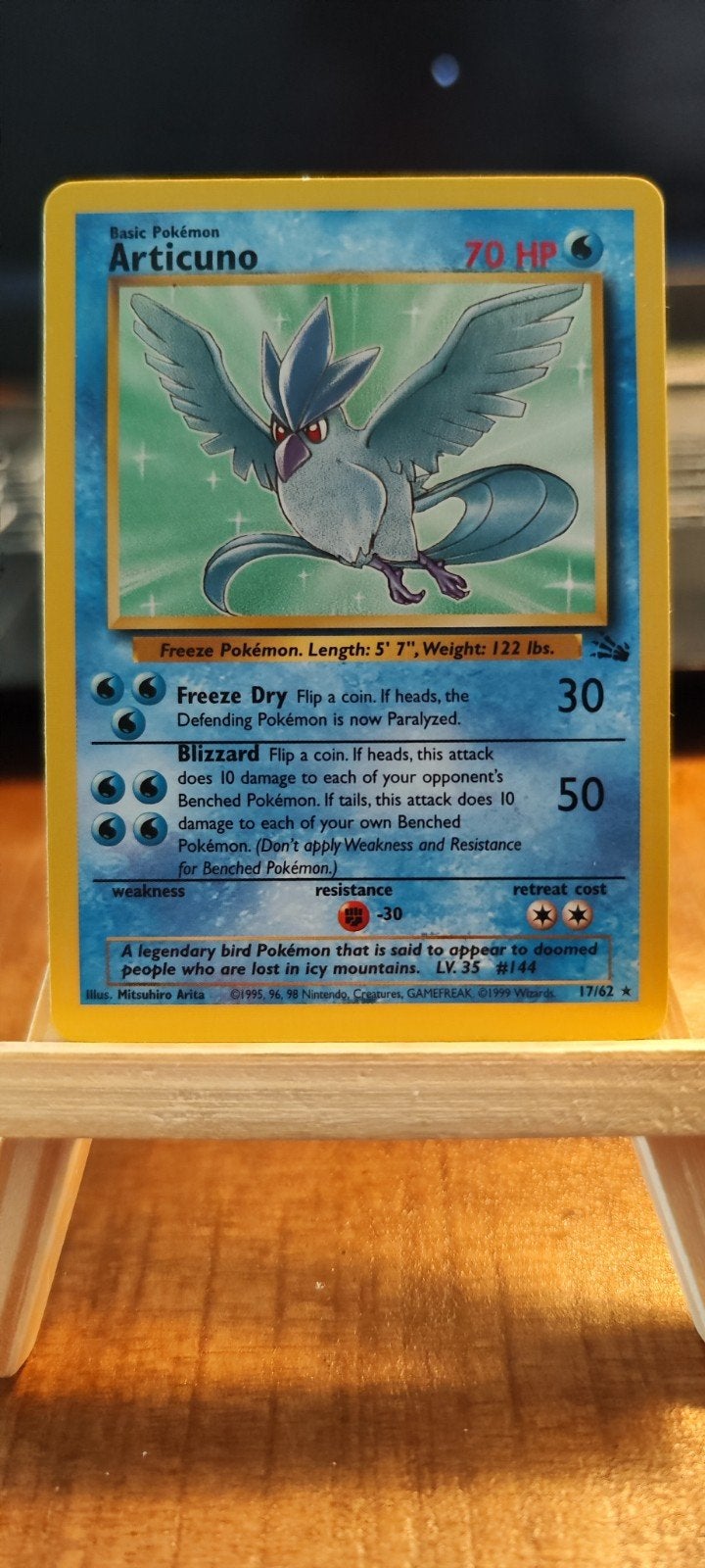 Articuno Fossil Pokémon Kaart - Zeldzaam!, Ophalen of Verzenden, Zo goed als nieuw, Losse kaart, Foil