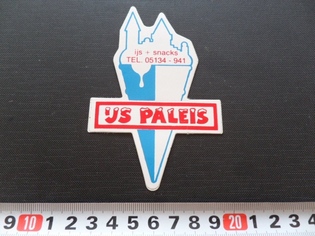 sticker IJS PALEIS 05134-941  ijs + snacks, Ophalen of Verzenden, Zo goed als nieuw