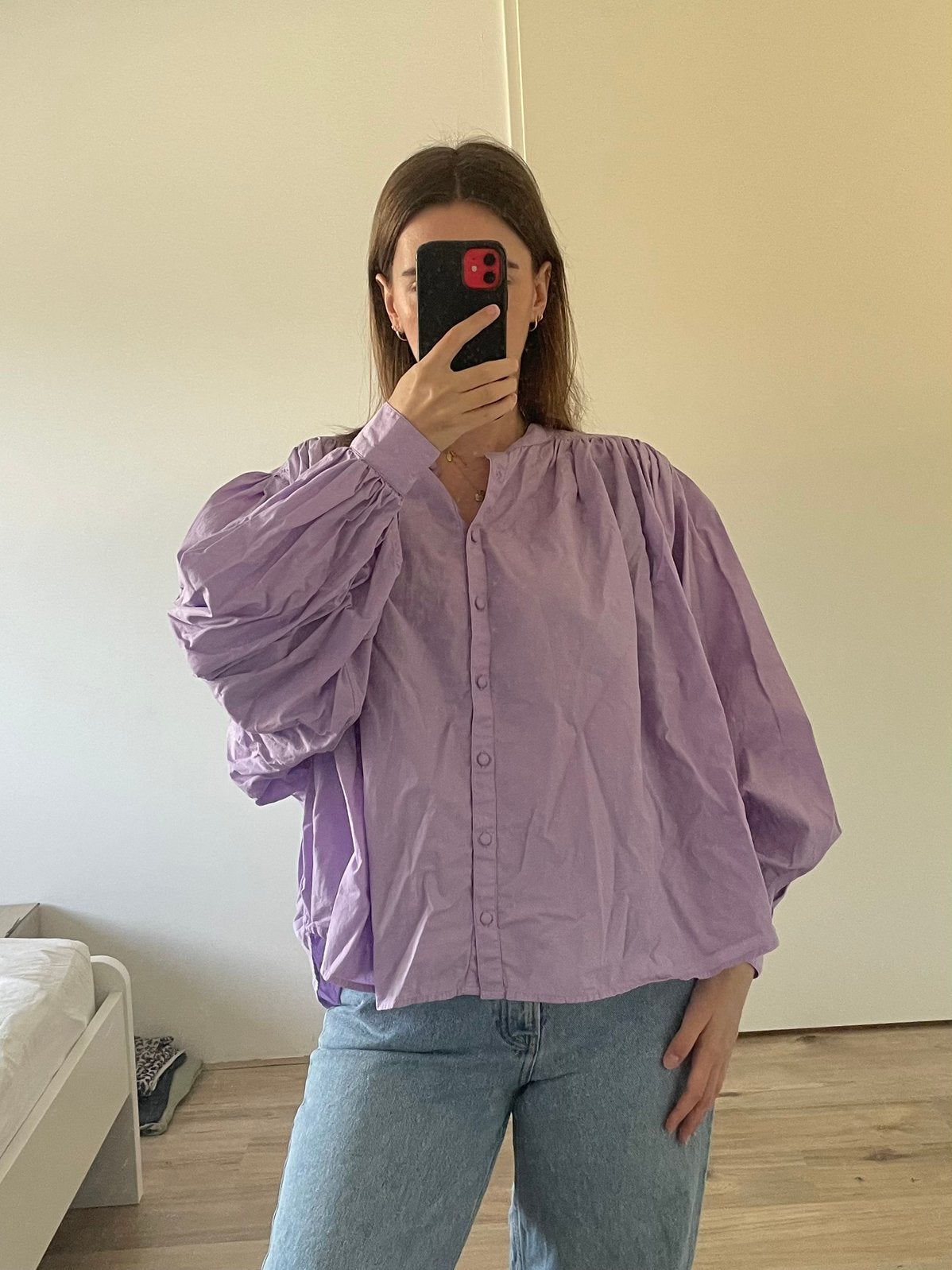 Lila oversized blouse Anna + Nina maat S, Paars, Anna + Nina, Ophalen of Verzenden, Maat 36 (S)