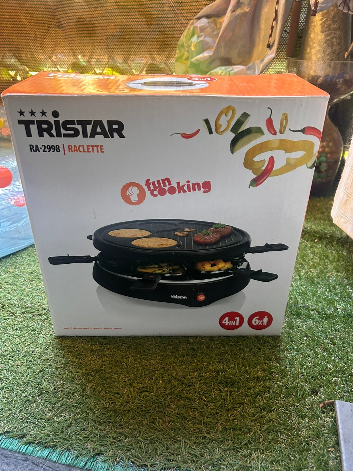 Tristar 4-in-1 RA-2998 | Compleet in doos | Voor 6 personen, Ophalen of Verzenden, Zo goed als nieuw