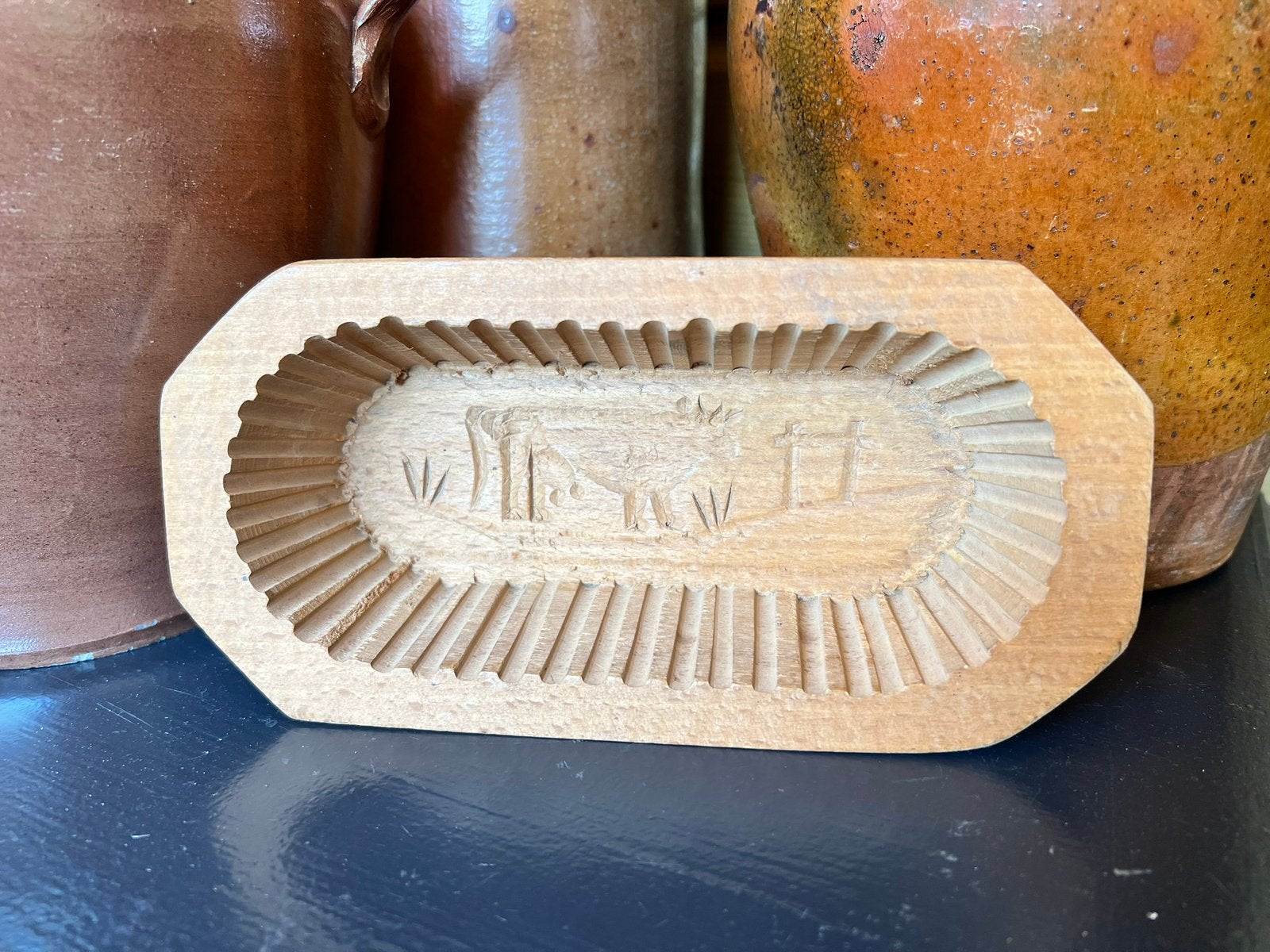 Houten botermal met koe, Antiek en Kunst, Ophalen