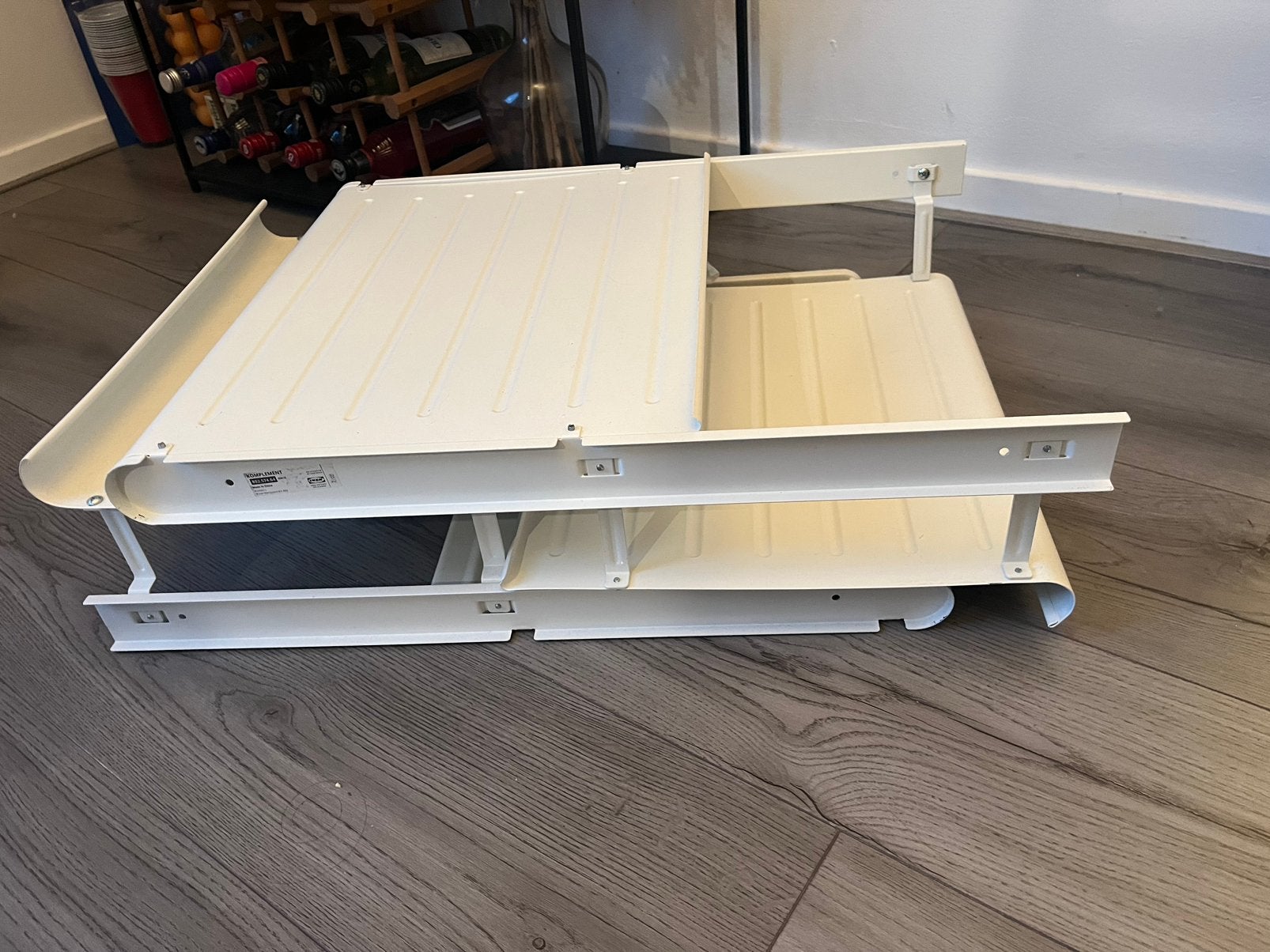 2x ikea komplement uittrekbaar schoenenrek 50x58 wit, Ophalen, Zo goed als nieuw