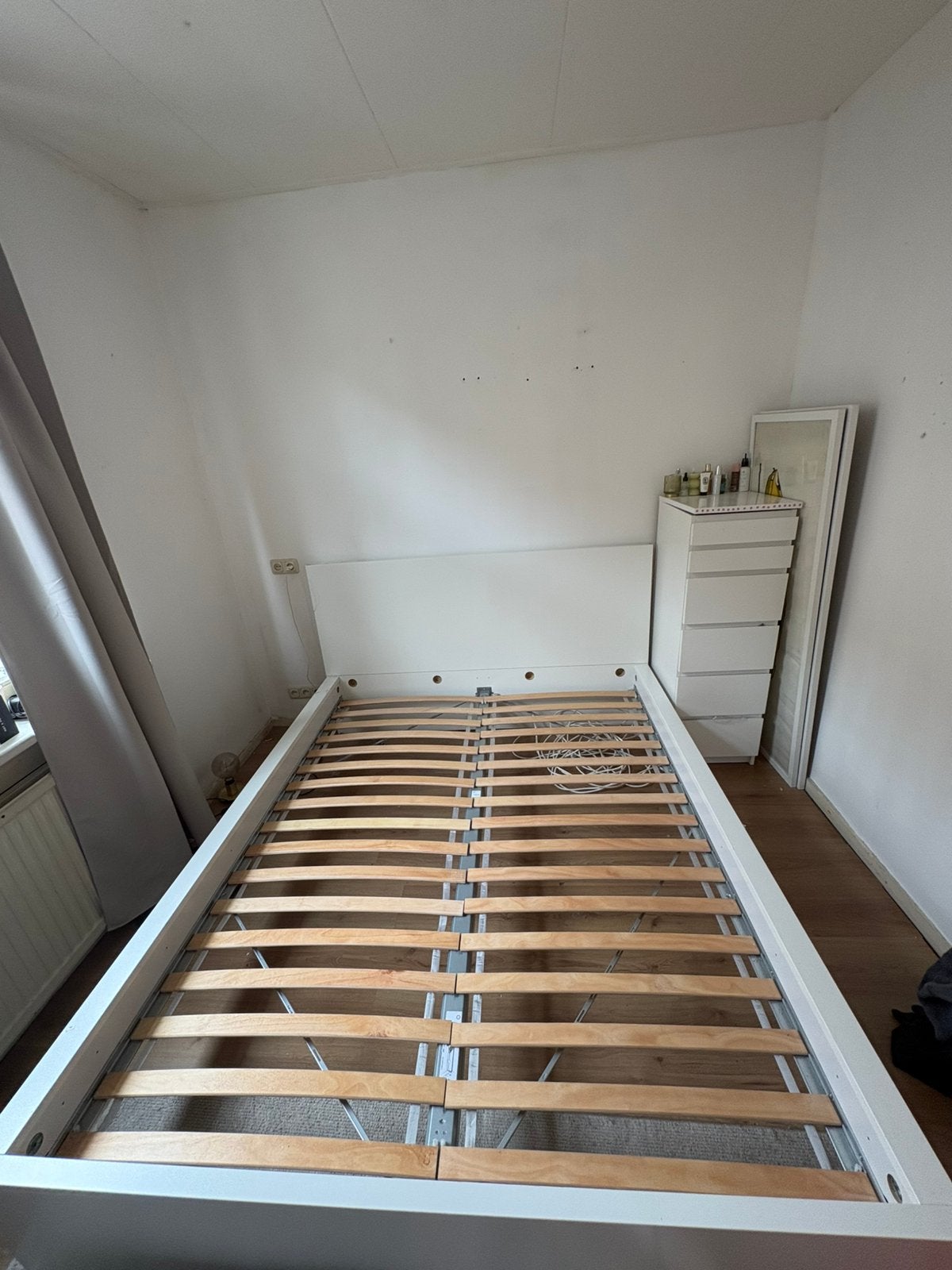 Ikea Malm bed wit, Ophalen, Wit, Tweepersoons, 140 cm