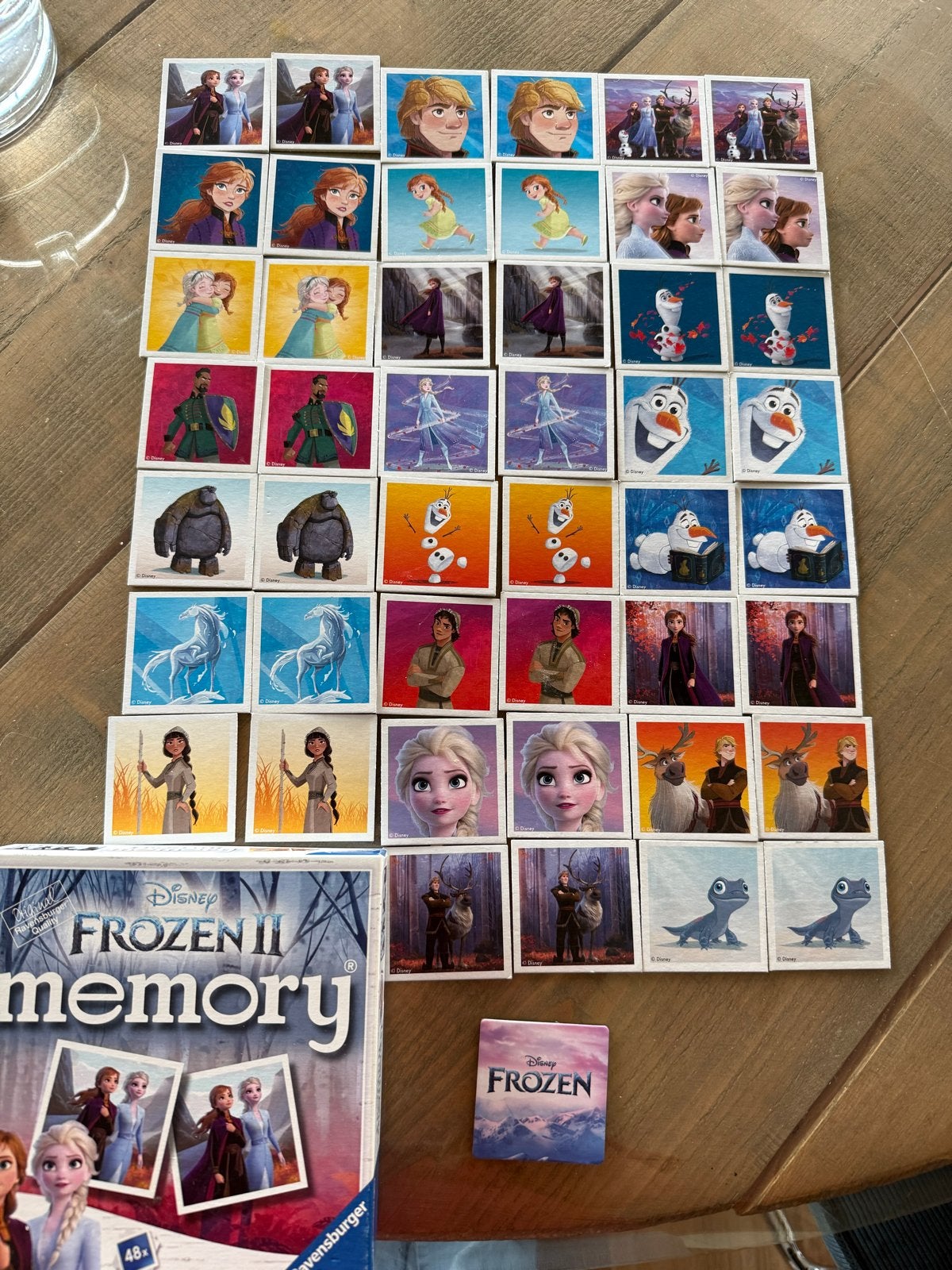 Disney Frozen II Memory spel Ravensburger, Ophalen of Verzenden, Meer dan 50 stukjes, Zo goed als nieuw, 4 tot 6 jaar