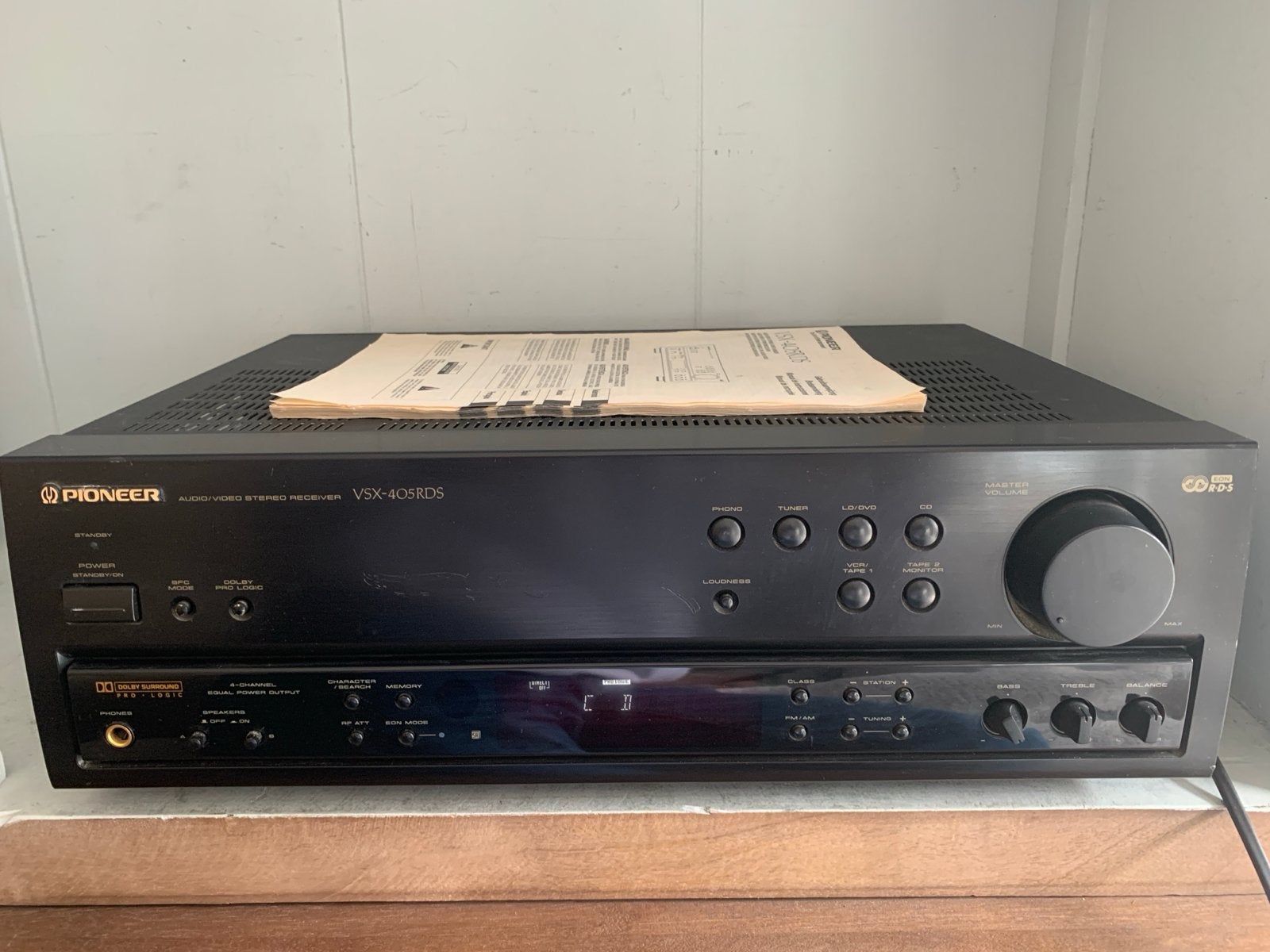 Vintage Pioneer VSX-405RDS Audio/Video Stereo Receiver, Gebruikt, Ophalen of Verzenden, Pioneer, 120 watt of meer