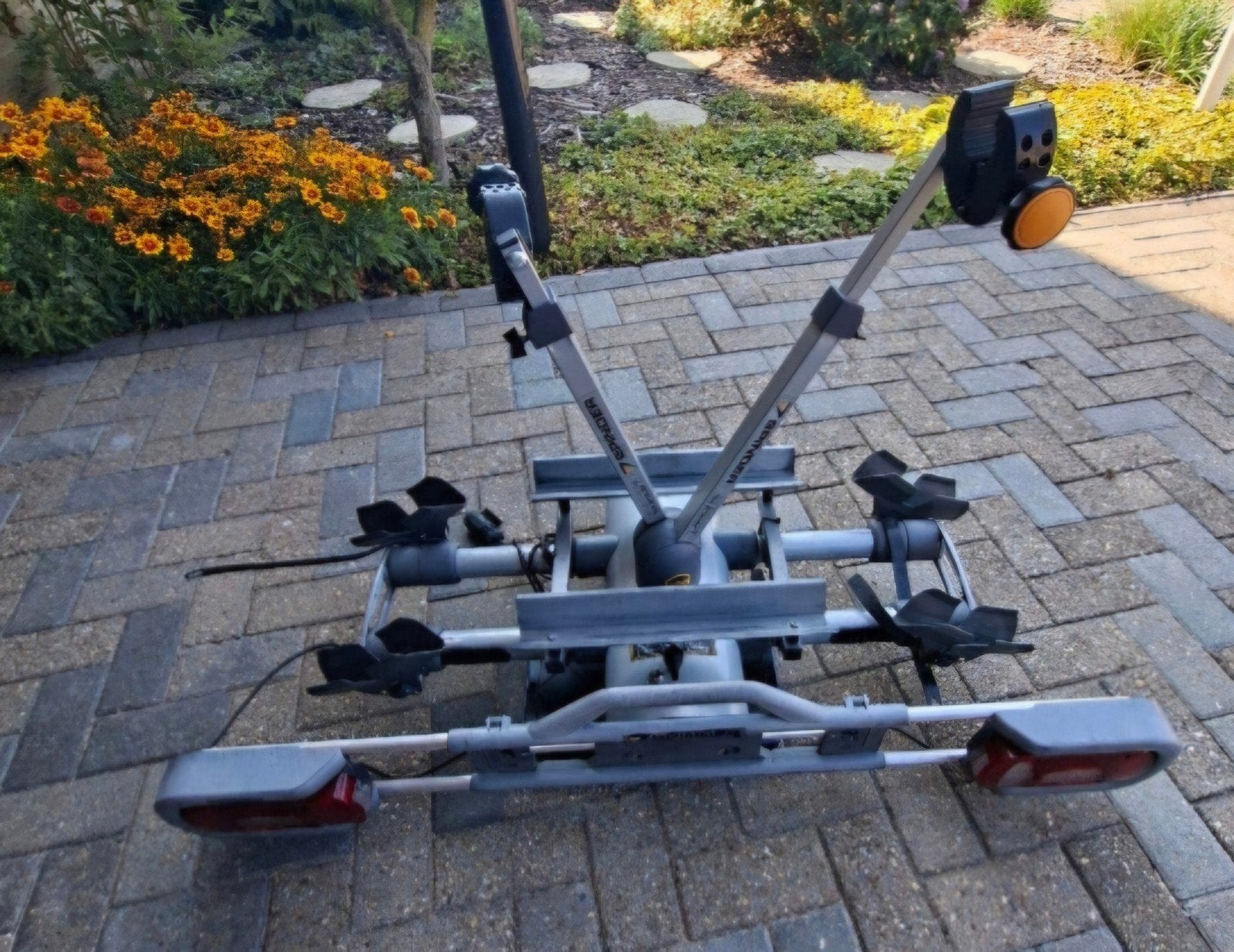 Stevige goede fietsendrager voor 2 ( electrische) fietsen -, Ophalen, Gebruikt, 2 fietsen, Trekhaakdrager