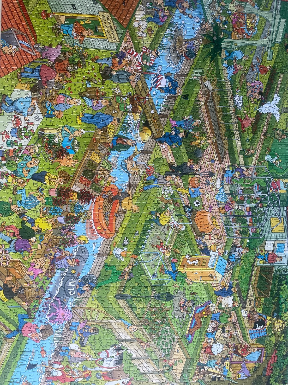 Jumbo Comic Puzzel 1000 Stukjes - De Volkstuintjes, Ophalen of Verzenden, 500 t/m 1500 stukjes, Zo goed als nieuw, Legpuzzel