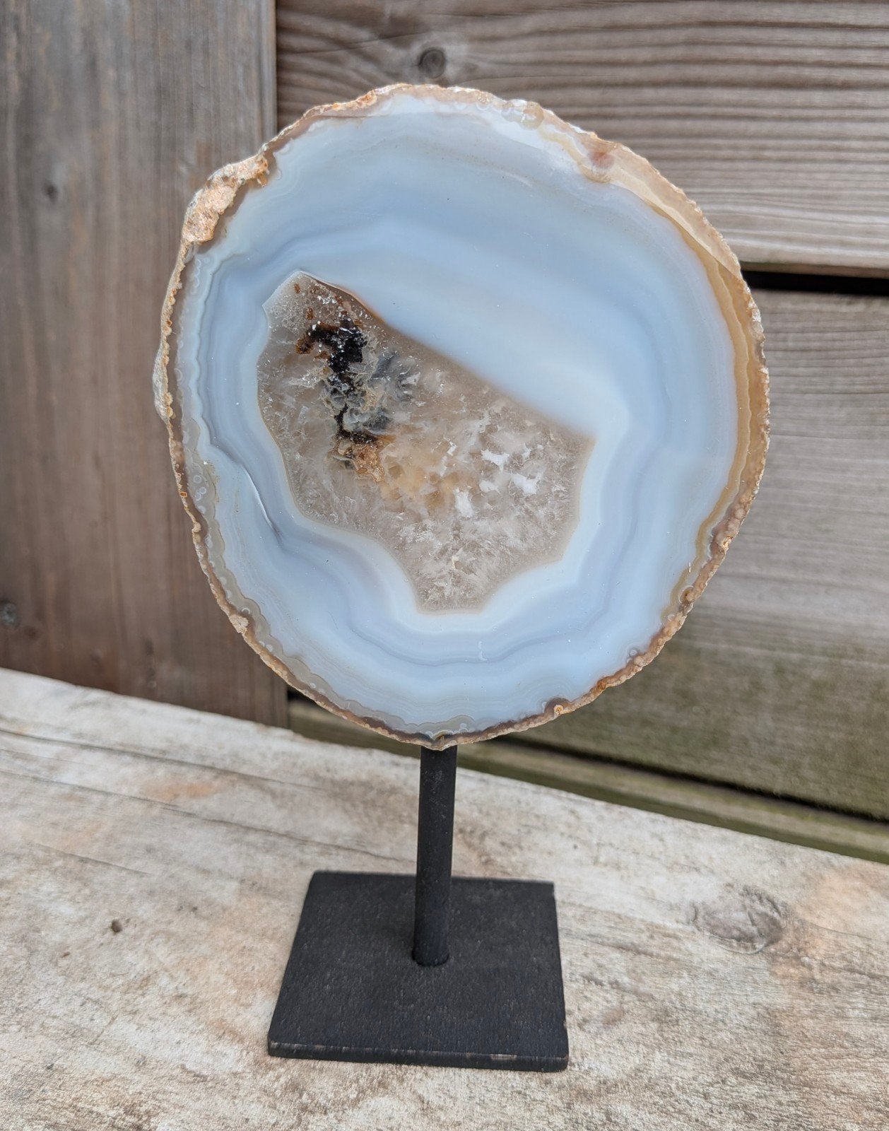 Agaat op standaard, Verzamelen, Ophalen of Verzenden, Mineraal
