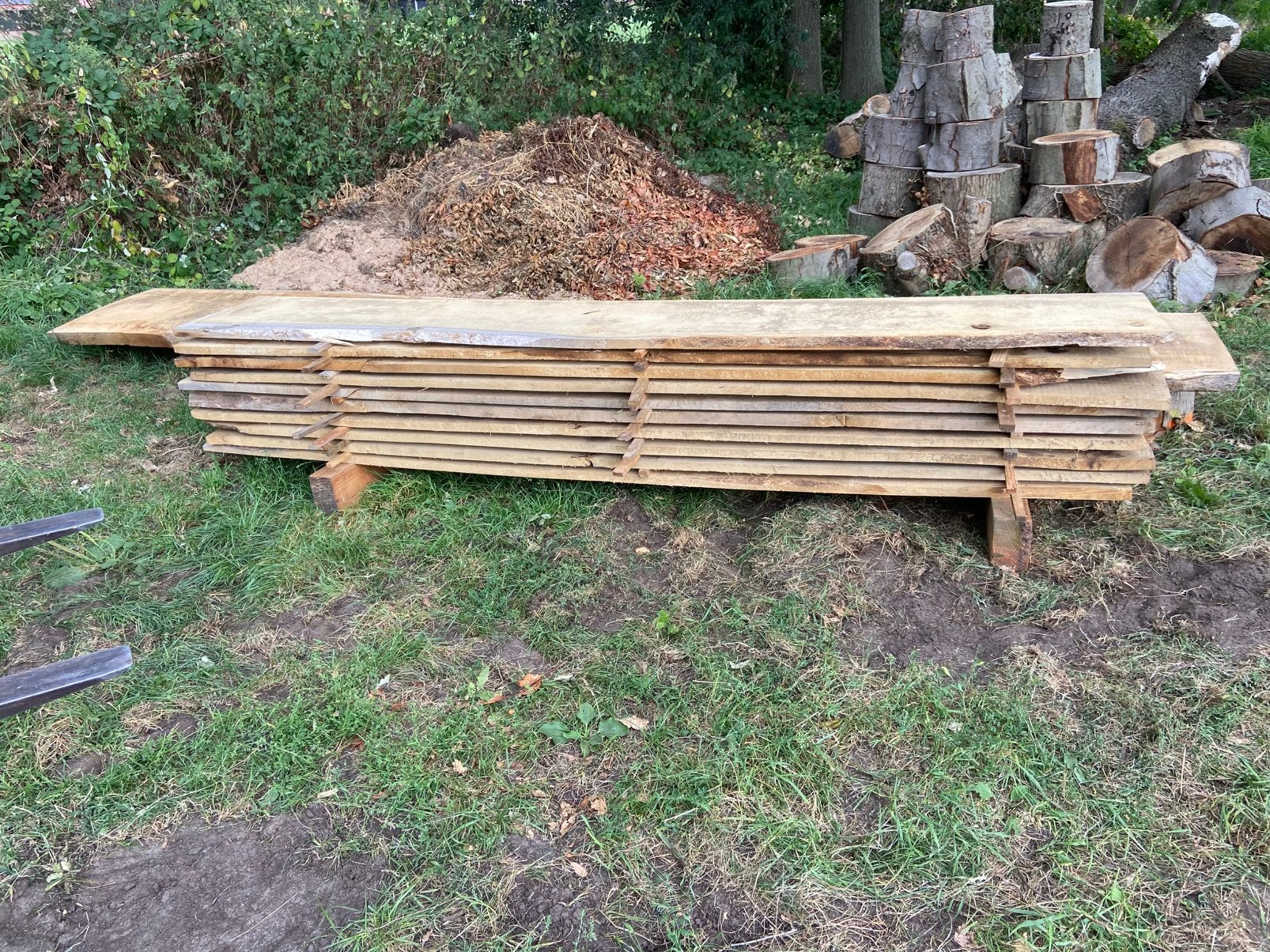 Stapel 10 Eiken planken, Doe-het-zelf en Verbouw, Hout en Planken, Ophalen, Minder dan 25 mm, Eiken, Zo goed als nieuw