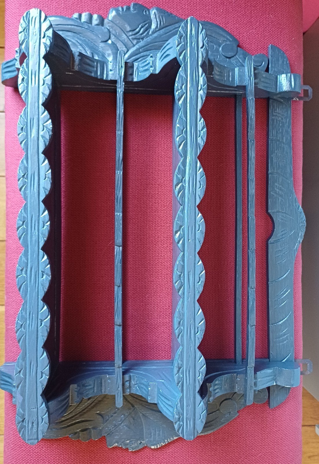Uniek handgesneden houten rekje  'indiaan' profiel, Huis en Inrichting, Ophalen of Verzenden