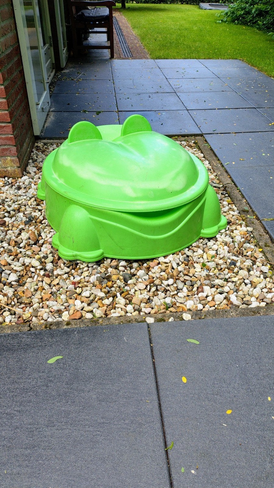 Zandbak kikker plastic groen, Kinderen en Baby's, Speelgoed | Buiten | Zandbakken, Ophalen, Gebruikt