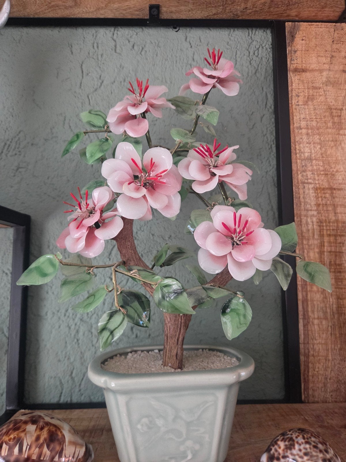 40 cm Hoge Japanse Edelsteen Boom met Roze Bloesem, Ophalen