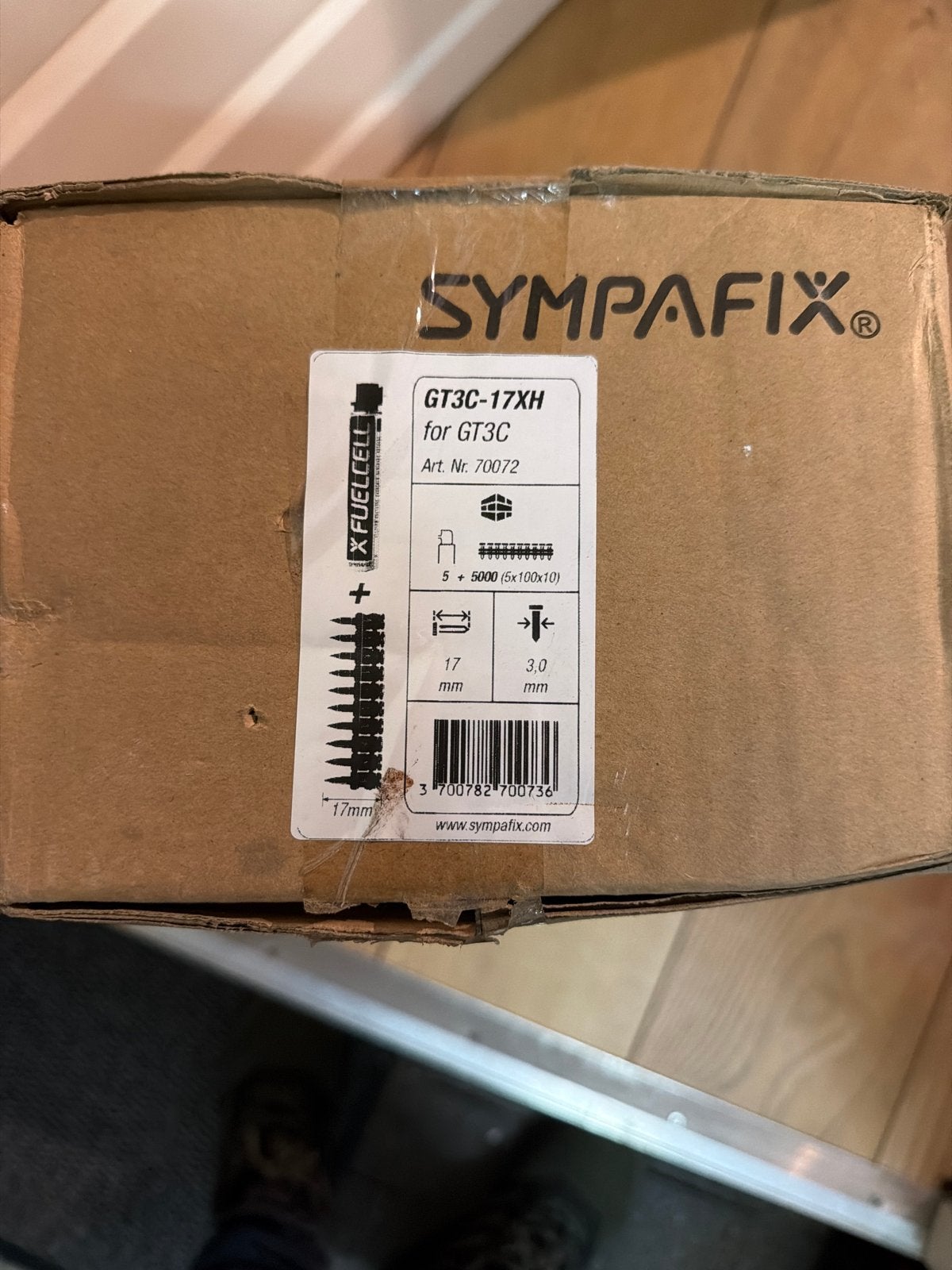 Sympafix GT3C-17XH schiet nagels, Ophalen of Verzenden, Nieuw, Minder dan 50 mm, Spijkers