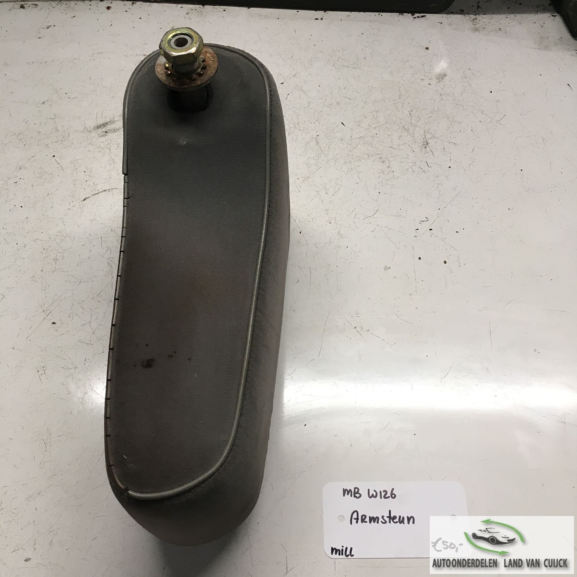 Mercedes W126 Armsteun grijs velours, Auto-onderdelen, Gebruikt, -, -, Ophalen of Verzenden