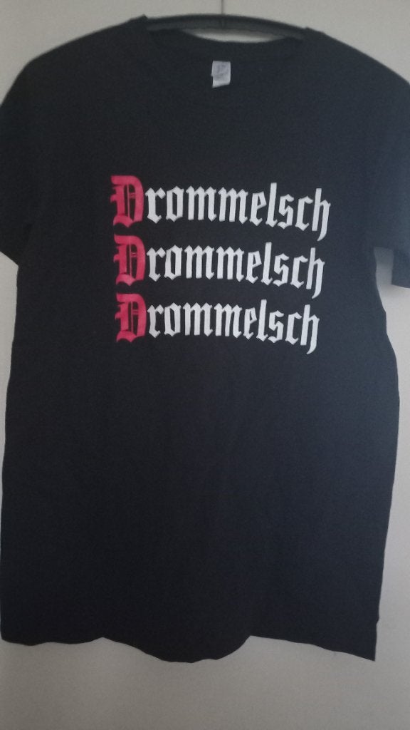 Zwart T-shirt met 'Drommelsch' opdruk, Kleding | Heren, Zwart, Nieuw, Overige maten, Ophalen of Verzenden