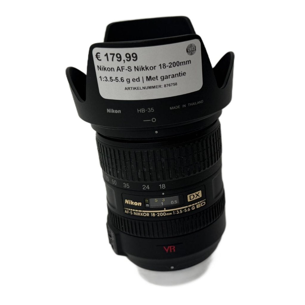 Nikon AF-S Nikkor 18-200mm 1:3.5-5.6 g ed | Met garantie, Audio, Tv en Foto, Fotografie | Lenzen en Objectieven, Toulonsleaan 72