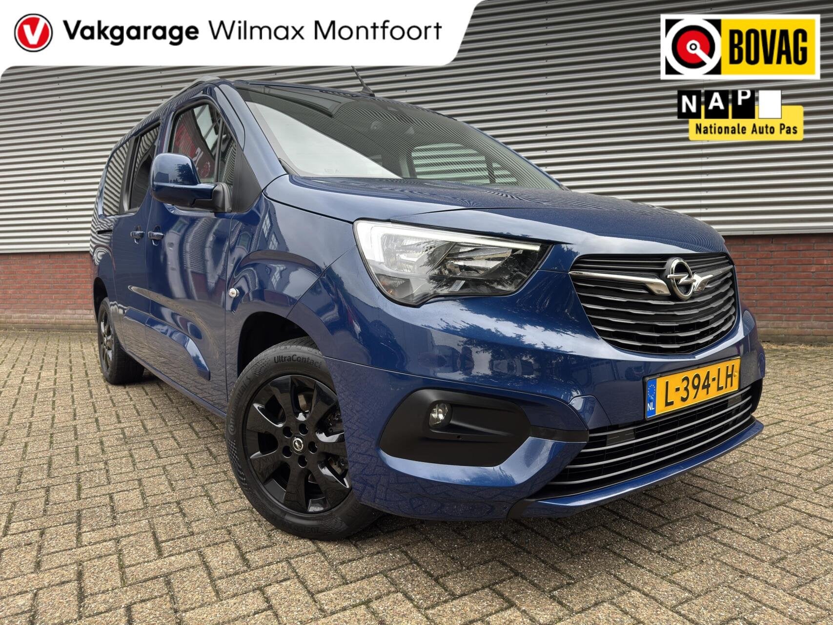 Opel Combo Life 1.2 Turbo L2H1 Edition 7p.|Stoelverwarming|A, Stof, Met garantie (alle), Blauw, 7 stoelen