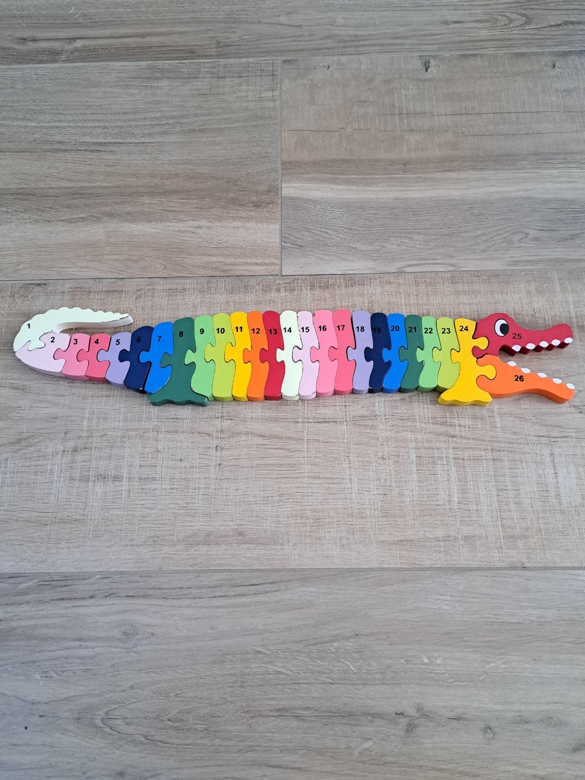 Krokedil puzzel met cijfers, Ophalen of Verzenden, 10 tot 50 stukjes