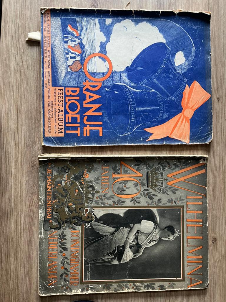 3 oude koningshuis albums 1938/1937 | Beatrix & Wilhelmina, Ophalen of Verzenden, Gebruikt, Nederland, Tijdschrift of Boek