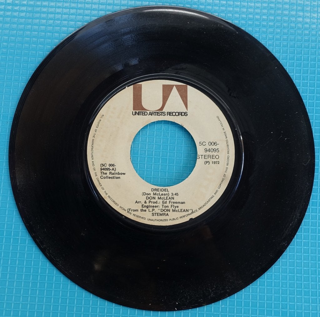 Don McLean - Dreidel (7'' Single, 1972), Gebruikt, 7 inch, Ophalen of Verzenden, Pop