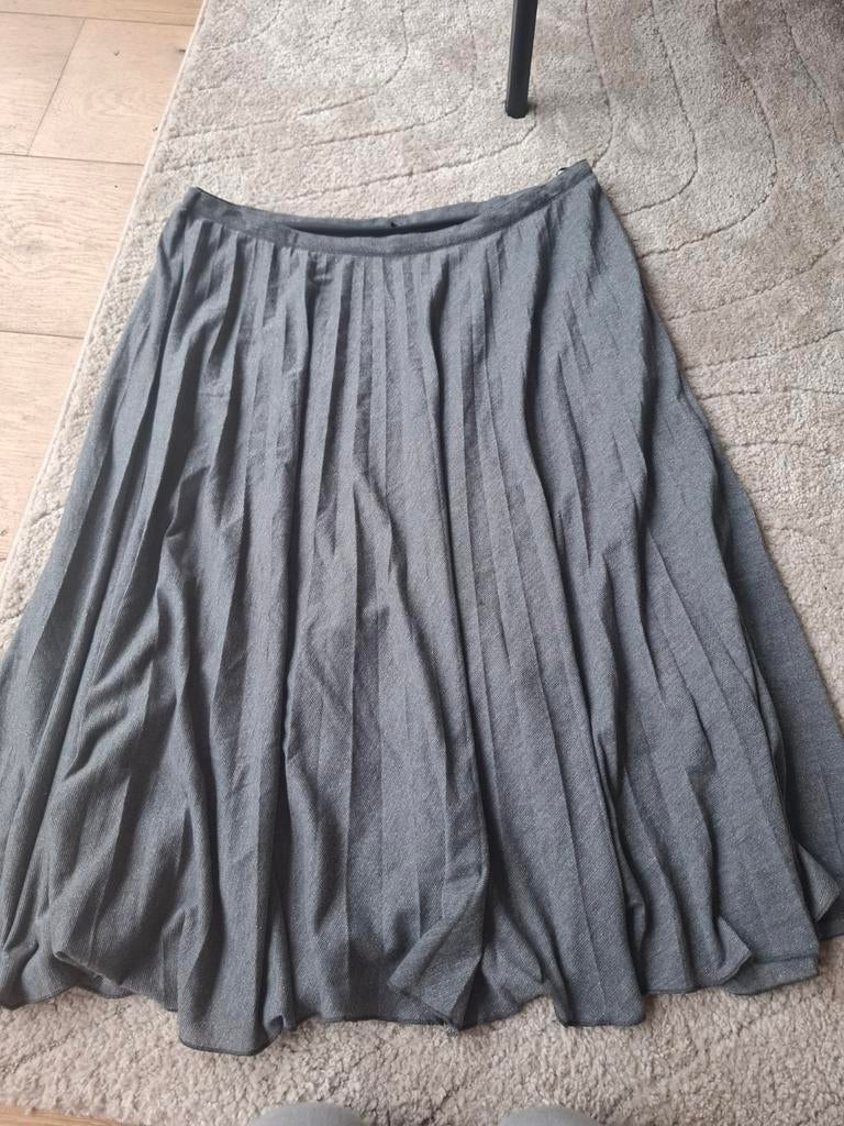 Apanage Collection Grijze Plissé Rok Maat 38/40 (M), Maat 38/40 (M), Apanage Collection, Ophalen of Verzenden, Zo goed als nieuw