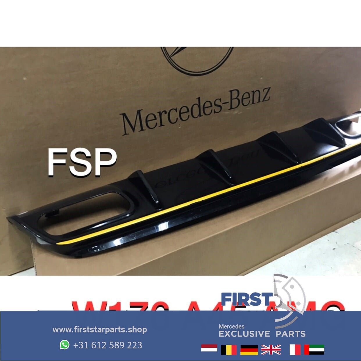 W176 A45 AMG FACELIFT DIFFUSER Mercedes A Klasse 2012-2018 E, Gebruikt, -, Ophalen of Verzenden, -