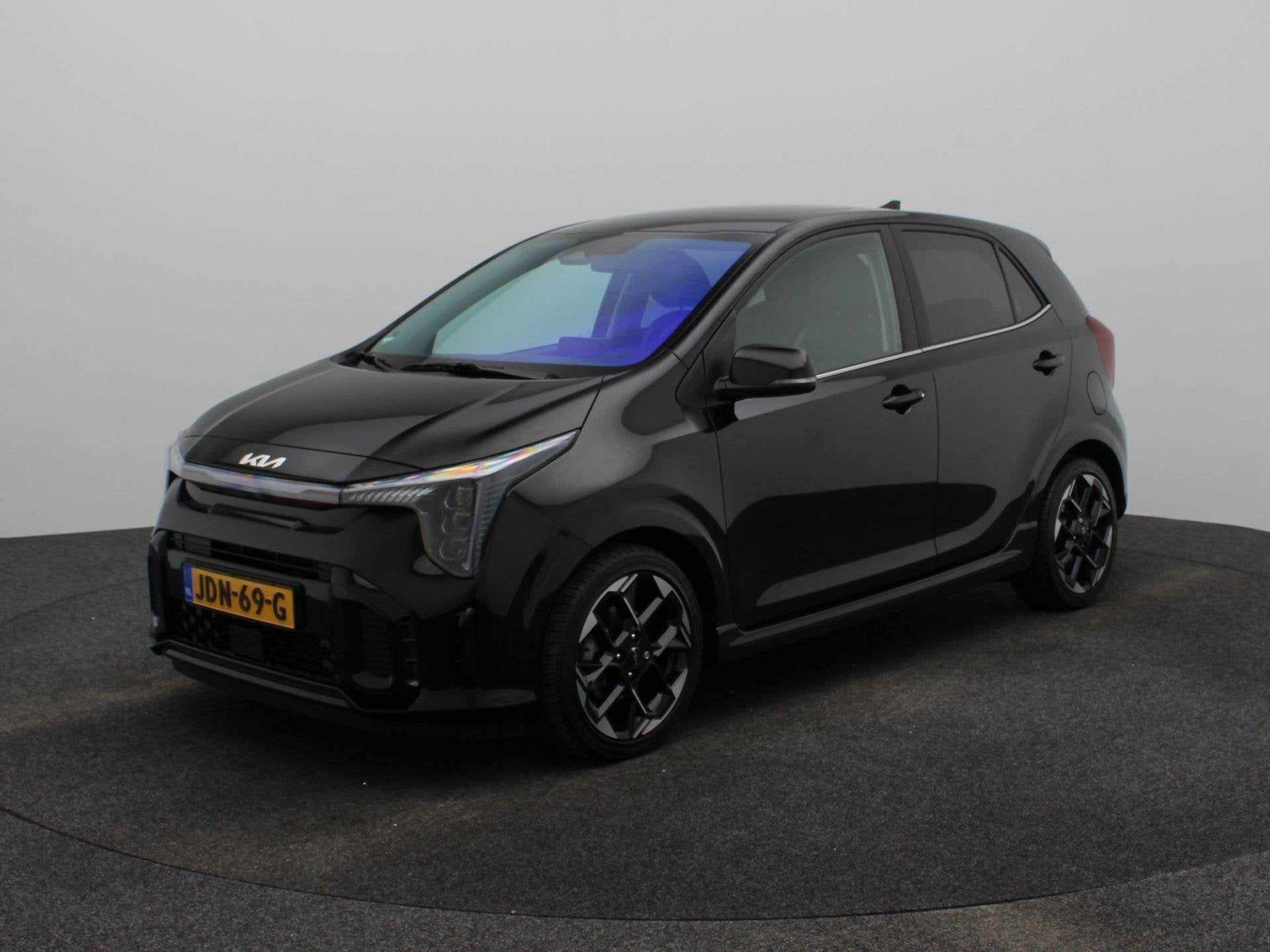Kia Picanto 1.0 DPI GT-Line Eerste eigenaar | 17 inch | open, Auto's, 12 maanden, Euro 6, 4 stoelen, Zwart
