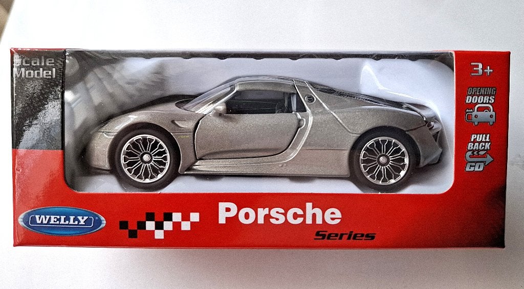 Welly, Porsche 918 Spyder, deuren kunnen open, Ophalen, Nieuw, Auto