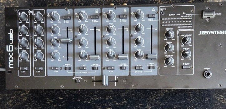 JB SYSTEMS Mix 6 USB DJ Mixer - Gebruikt, Muziek en Instrumenten, Mengpanelen, Ophalen of Verzenden, Gebruikt, Minder dan 5 kanalen