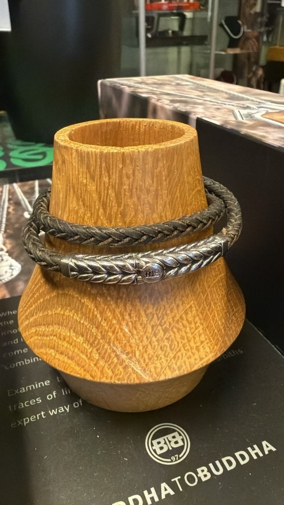 BUDDHA TO BUDDHA ARMBAND TYPE 131 D BARBARA DOUBLE € 99,95, Ophalen of Verzenden, Gebruikt, Zilver, Zilver