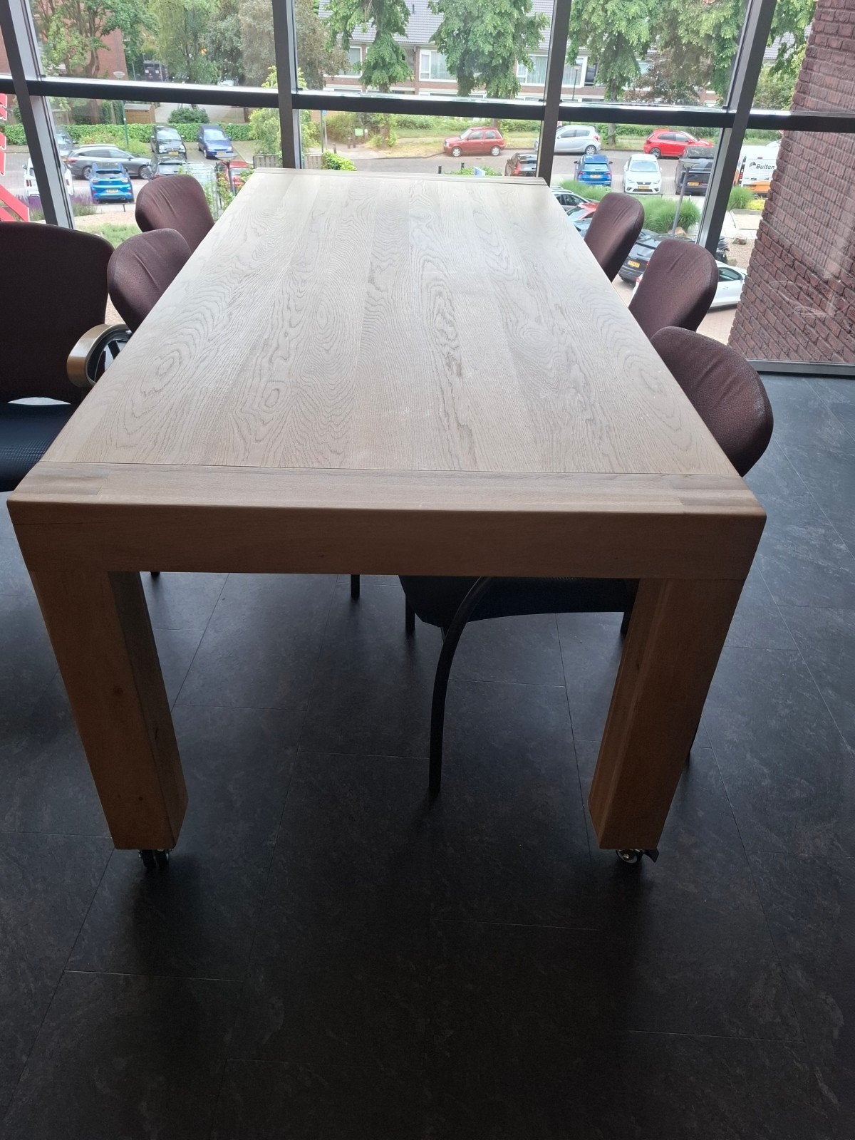 Mooie eiken houten eettafel 220x99x73, Huis en Inrichting, Ophalen, Gebruikt, 200 cm of meer, 50 tot 100 cm