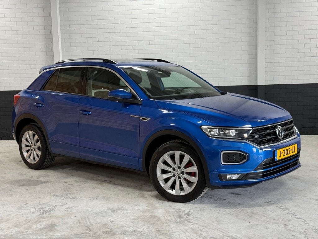 Volkswagen T-Roc 1.5 TSI Sport R-line Panoramadak / Virtual, Auto's, 4 cilinders, Blauw, Alcantara, Bedrijf