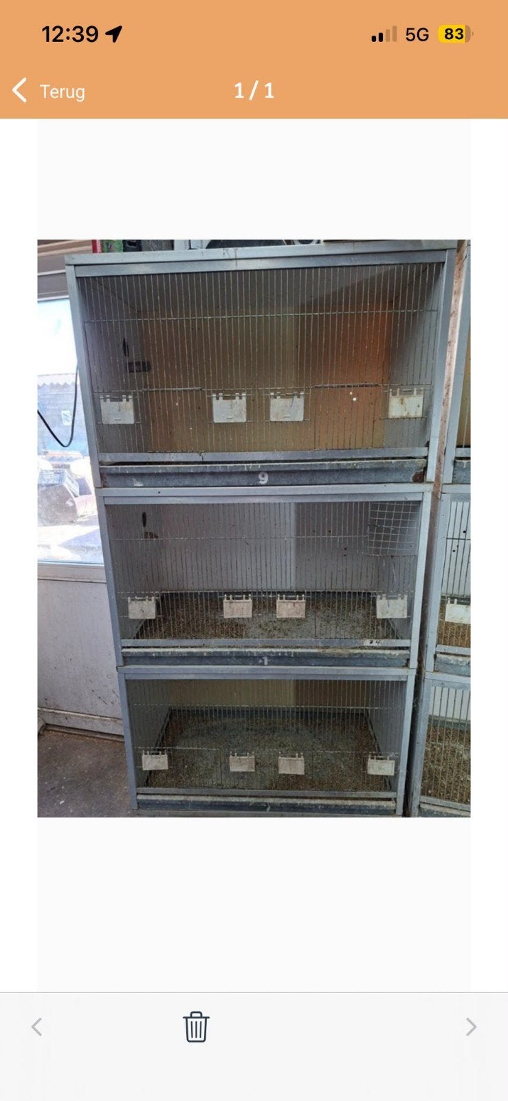 3 broed kooien met onder kast, Ophalen, Gebruikt, Hout, Broedkooi of Kweekkooi