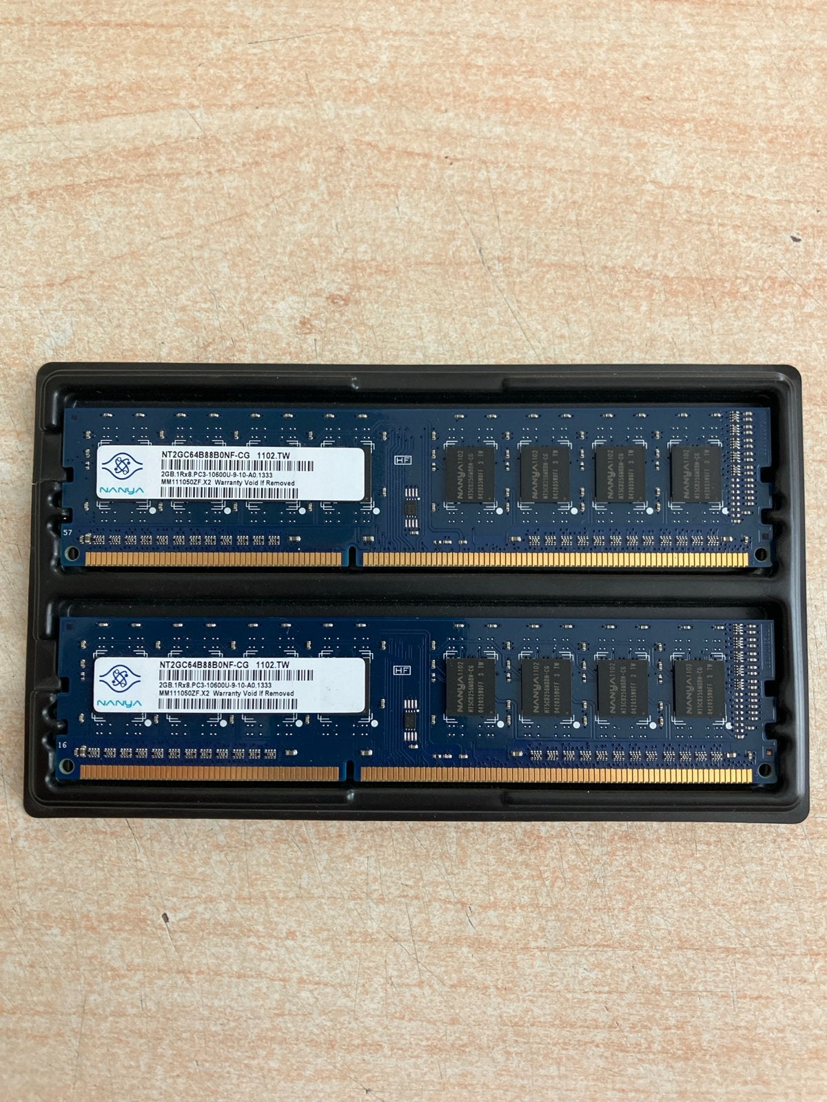 Nanya 2x 2GB DDR3 1333MHz DIMM, Verzenden, DDR3, Zo goed als nieuw, Desktop