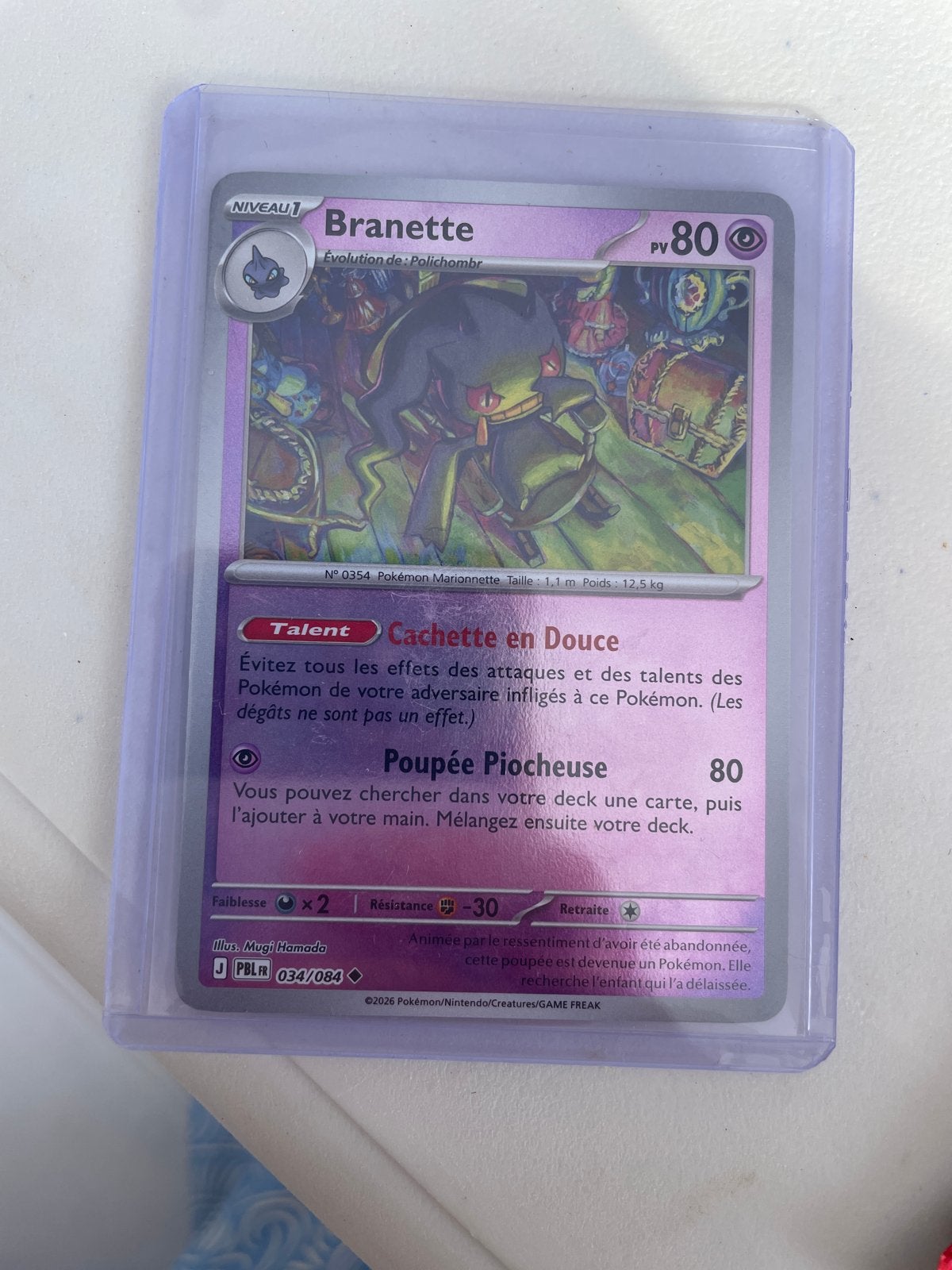 Branette Pokémon Kaart J PBLR 034/084, Ophalen of Verzenden, Zo goed als nieuw, Losse kaart