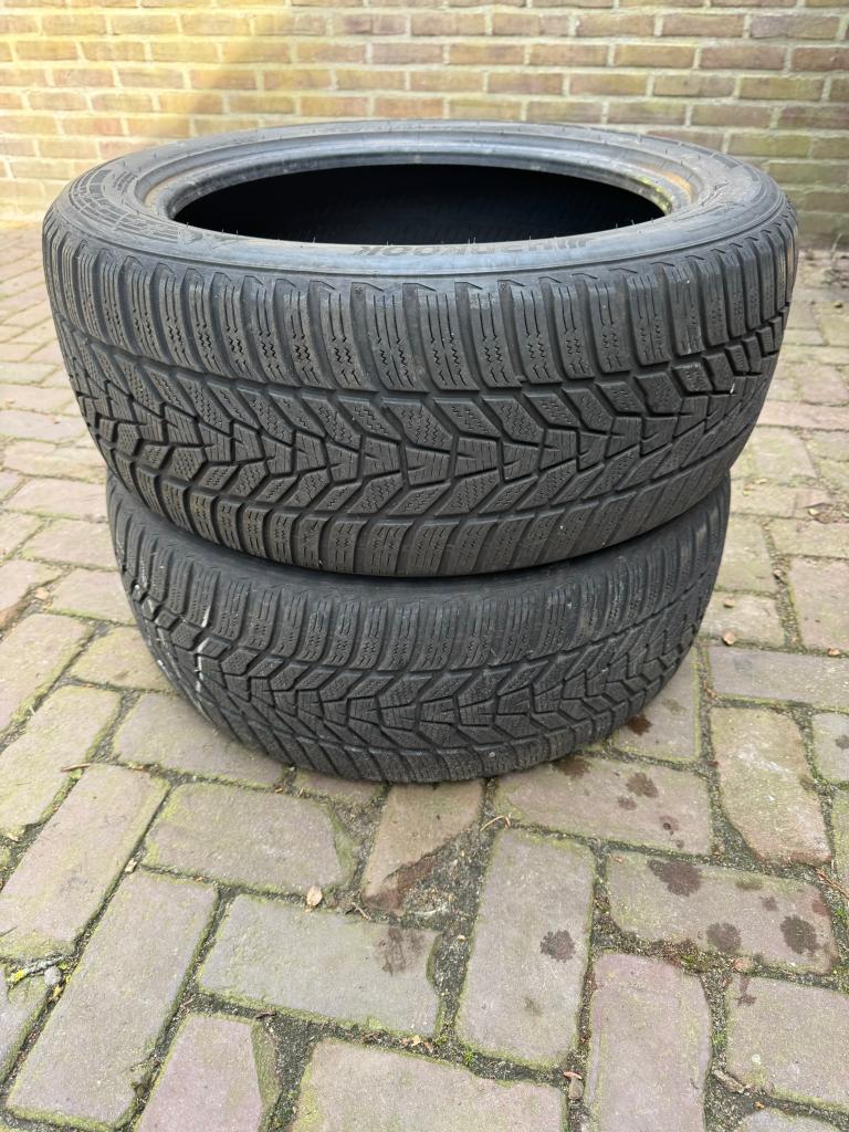 Hankook winterbanden 235/50 R18, Ophalen, 18 inch, Gebruikt, Banden en Velgen