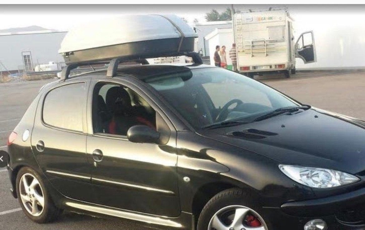 Bagagebox incl. dakdragers Peugeot 206 (zonder sleutel), Ophalen, Gebruikt