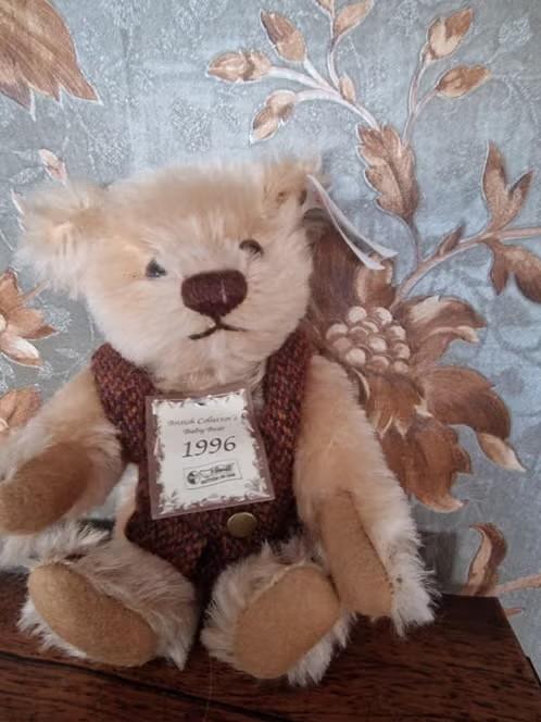 Vintage Steiff Britse Collector's Baby Beer 1996, Verzamelen, Beren en Cherished Teddies, Ophalen of Verzenden, Zo goed als nieuw
