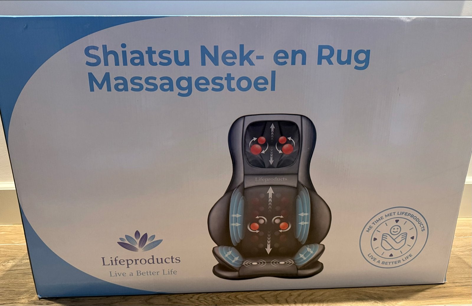 Shiatsu Nek- en Rug Massagestoel - Nieuw, Ophalen of Verzenden, Nieuw, Massagestoel of Kussen