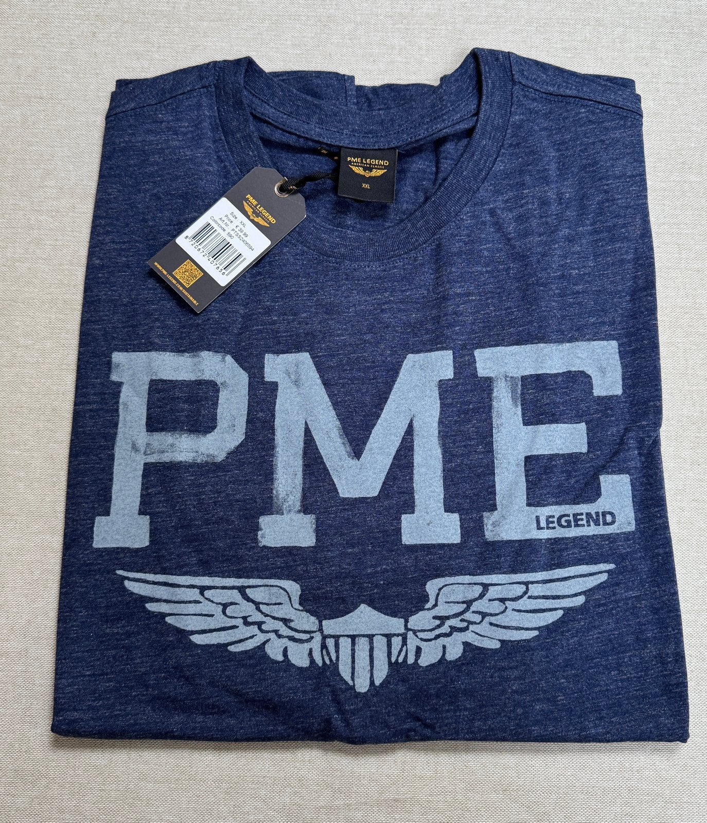 PME Legend T-shirt met Artwork XXL, Blauw, ., Nieuw, Overige maten