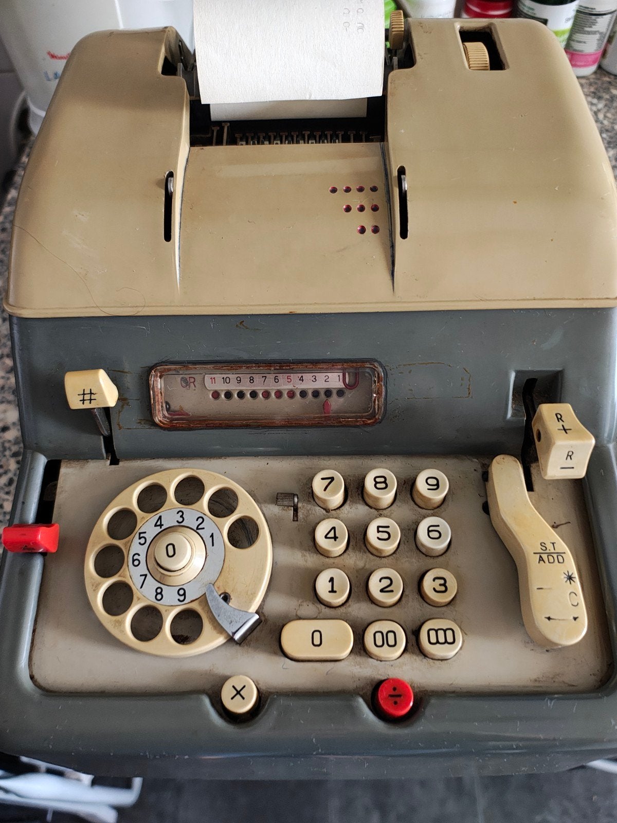 Vintage Rekenmachine Jaren '60/'70 - Mechanisch, Ophalen