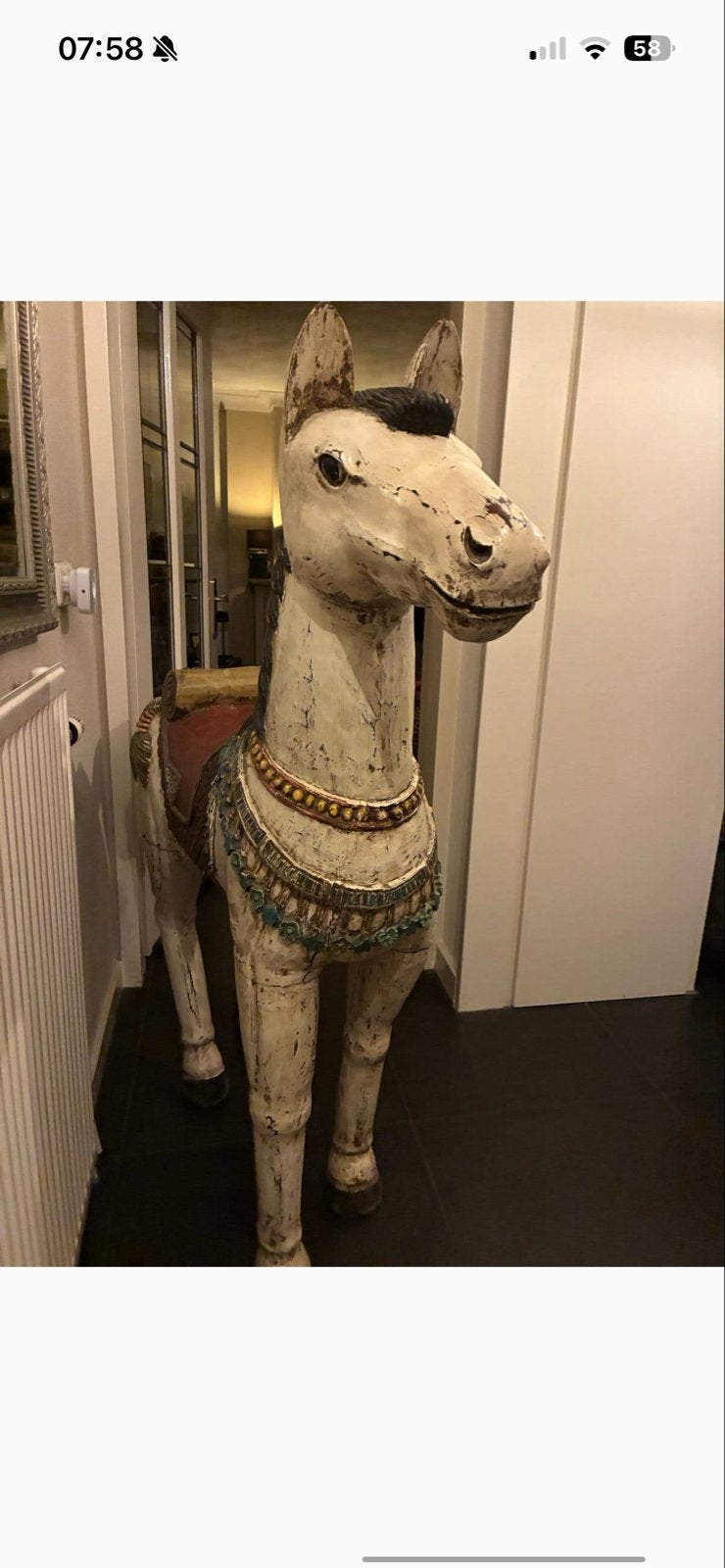 Antiek gigantisch carrousel kermis paard draaimolen, Ophalen