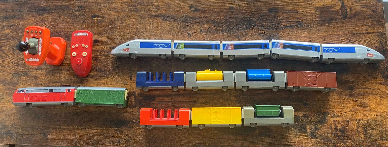 TGV en goederentrein van Märklin my world, Gelijkstroom of Wisselstroom, Ophalen of Verzenden, Märklin, Gebruikt