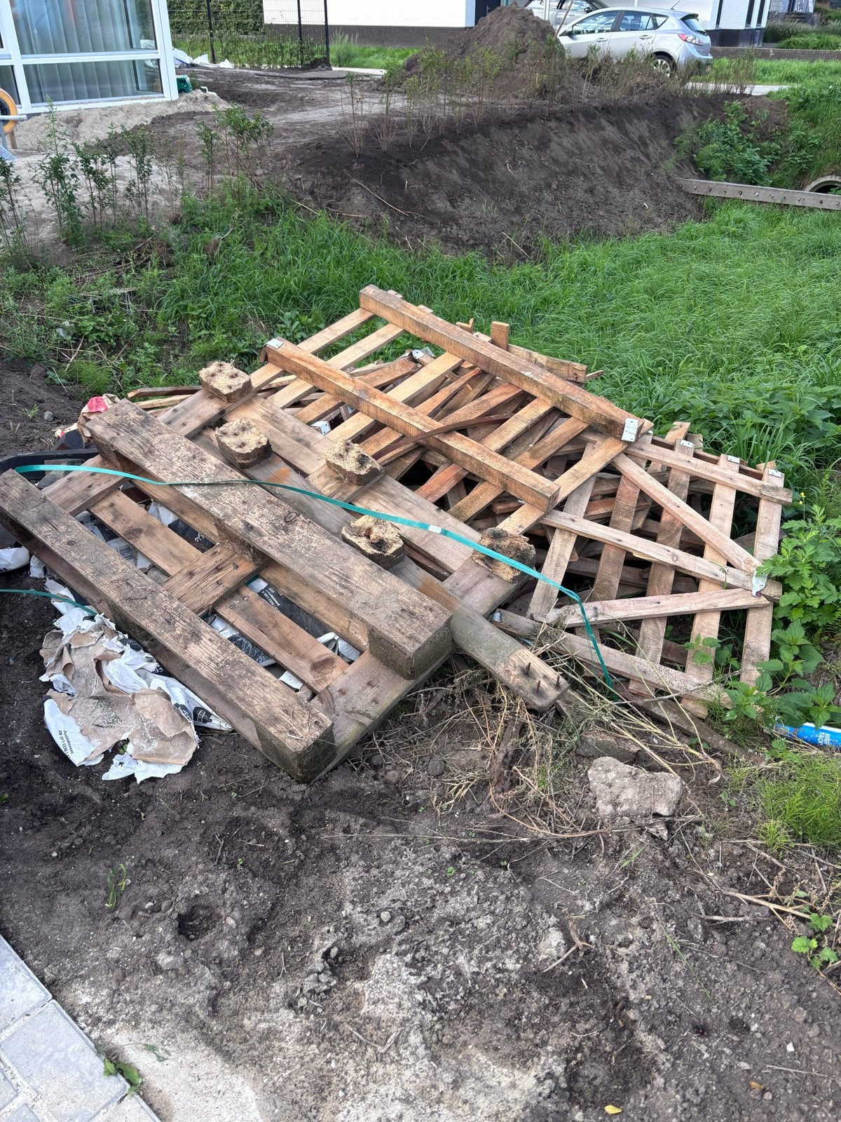 Afvalhout van pallets - Ideaal om te stoken!, 3 tot 6 m³, Ophalen of Verzenden, Overige houtsoorten, Blokken