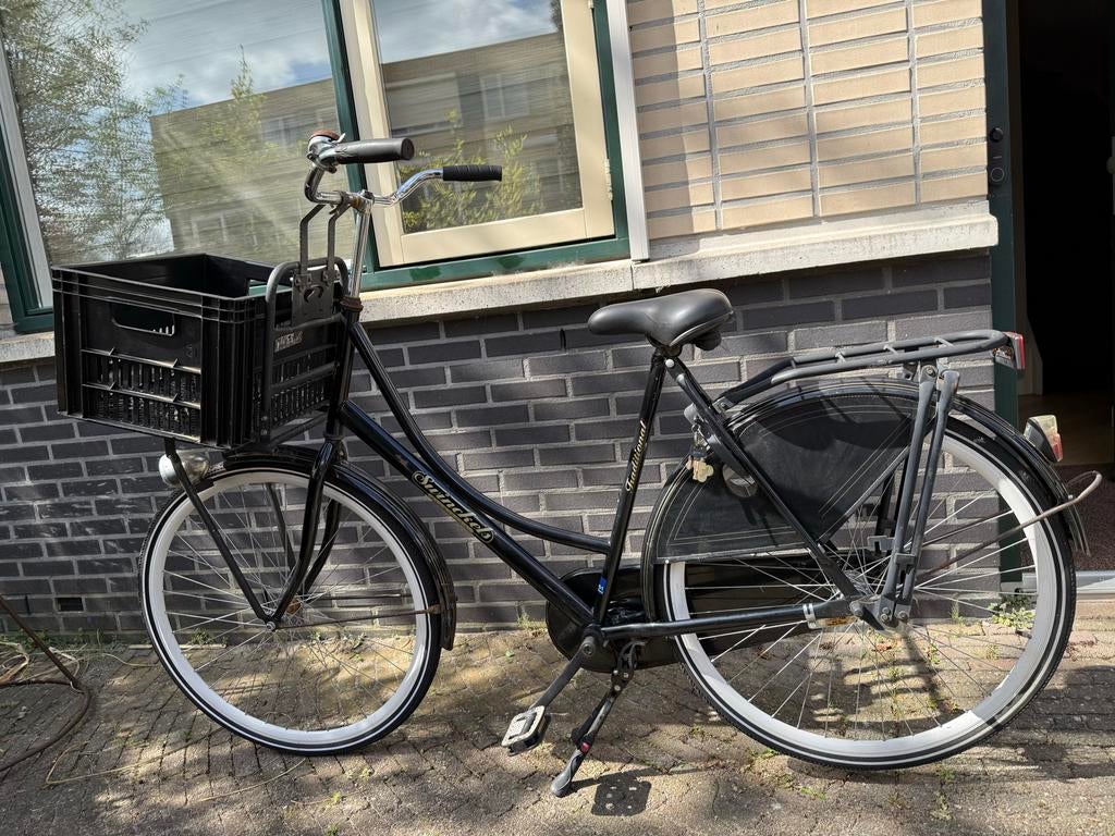 damesfiets met krat (Swinckels), Terugtraprem, Ophalen, Overige merken, 53 tot 56 cm